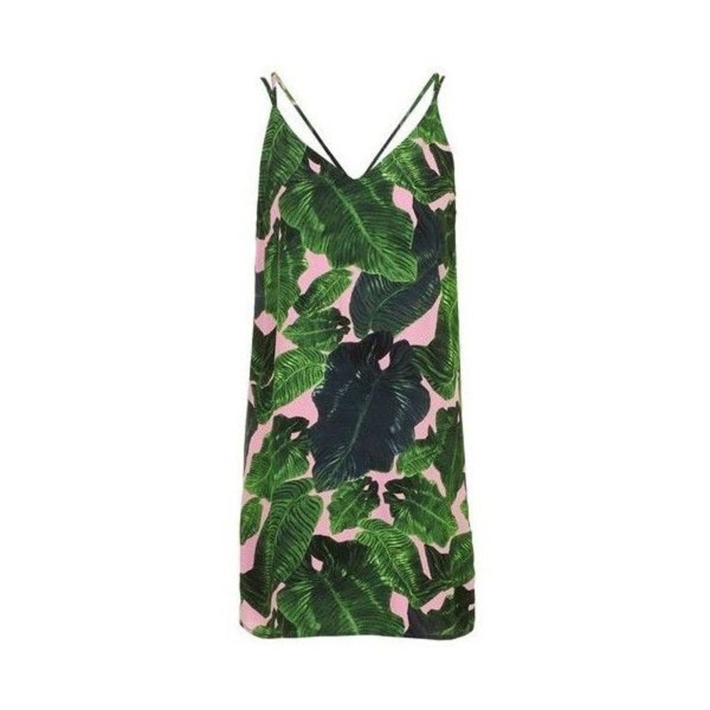 Palm Print Criss Criss Dress